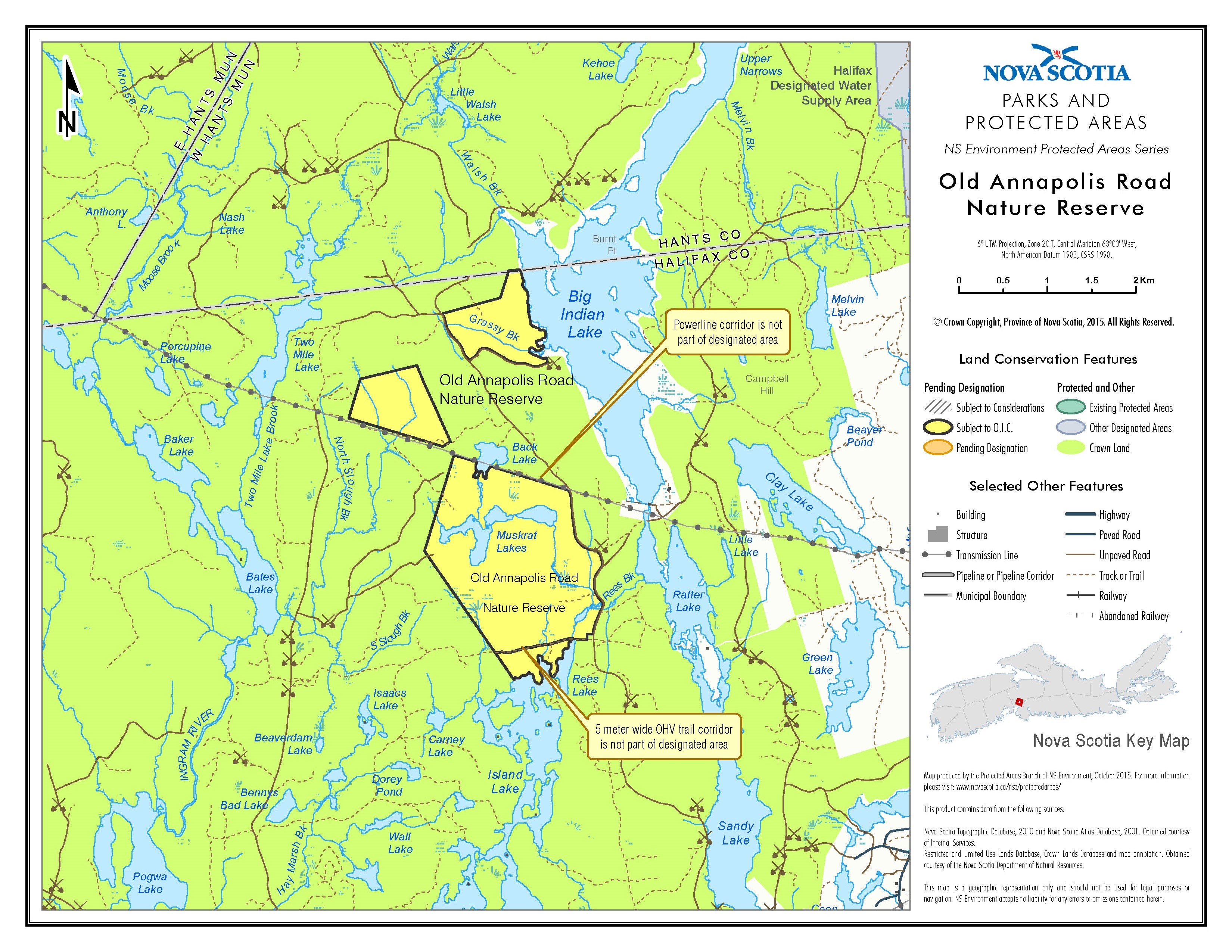 Approximate boundaries of Old Annapolis Road Nature Reserve